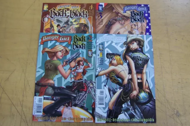 Dc Comics Danger Girl Back In Black 1-4 Full Set Hartnell Bradshaw 2006