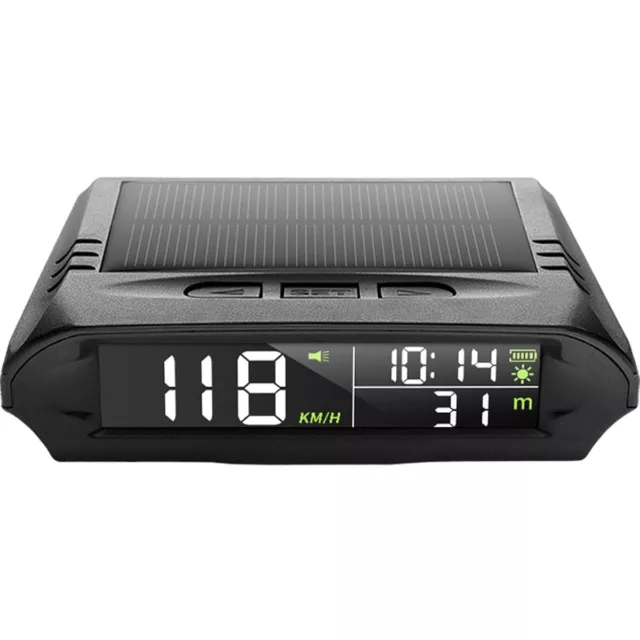Solar Wireless Car Head Up Display HUD Digital GPS Speedometer Overspeed Warning