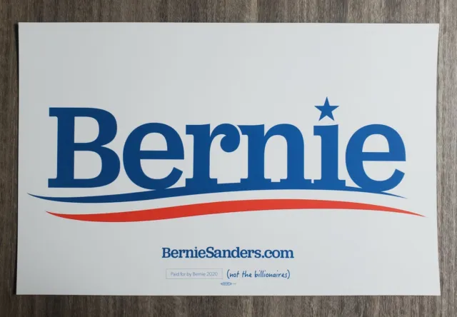 Bernie Sanders Official 2020 Campaign Rally Window Sign Poster President Placard
