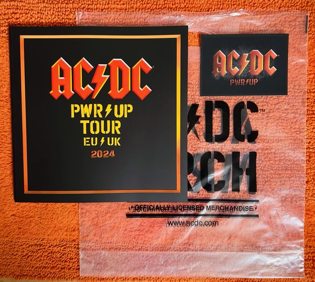 AC/DC OFFICIAL TOUR PROGRAMME-DUBLIN 2024 POWER UP TOUR+BAG and POP UP ...