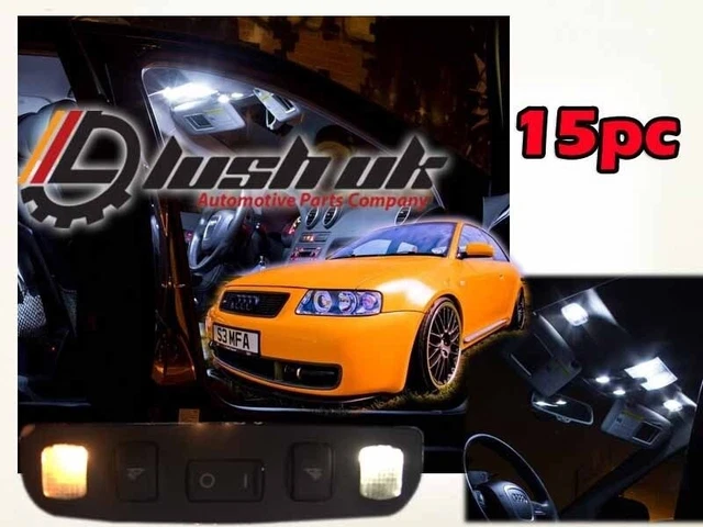 Kit De Iluminación Interior LED Premium Para Audi A3 8L, 13 Luces SMD Blancas, 6000K, Canbus Y Compatible Con Carretera