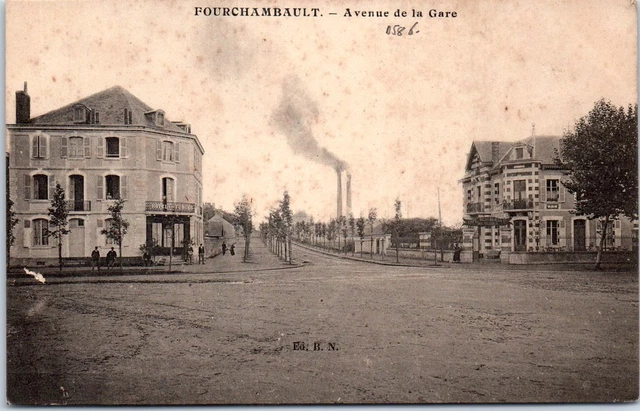 58 FOURCHAMBAULT - perspective de l'avenue de la gare