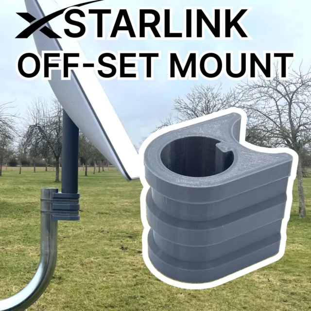 Support Déporté Antenne Starlink V2 - 32-44mm