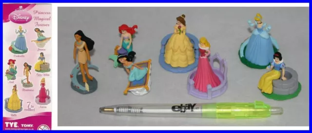 Seltene Set 7 Figuren Disney Prinzessin Forever Cinderella Ariel Schneeweiß