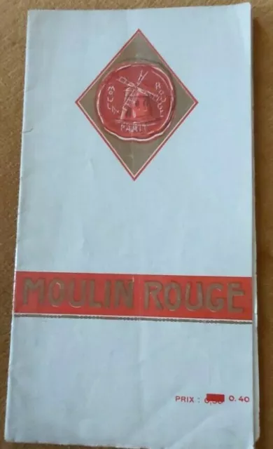 Ancien Programme MOULIN ROUGE 1910  CHAMPIONNAT DU MONDE DE LUTTE ZIPPS MASSETTI