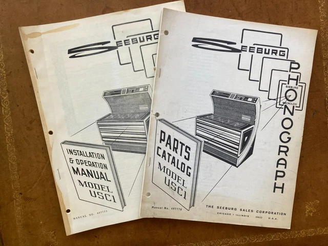 Seeburg USC1 jukebox manuals. 2 volumes