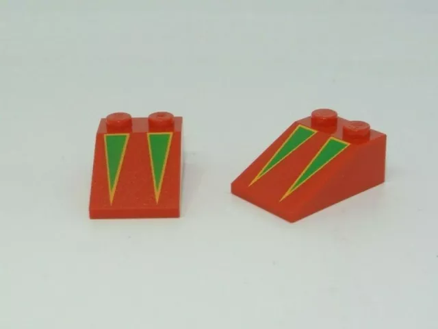 LEGO : 2x Pente 3 x 2 motif triangles - Réf 3298px4 - Set 4258 4120  4172