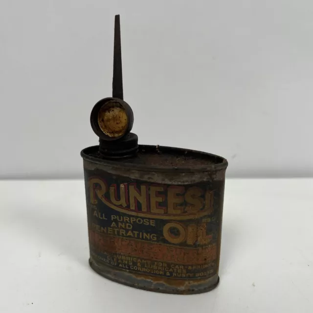 Oil can for Runeesi oil -Automobilia Advertising Collectable