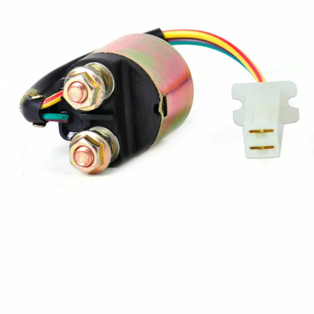 ABS Motorcycle Starter Relay Solenoid 2Wire Plug Connection for Yamaha YFM350