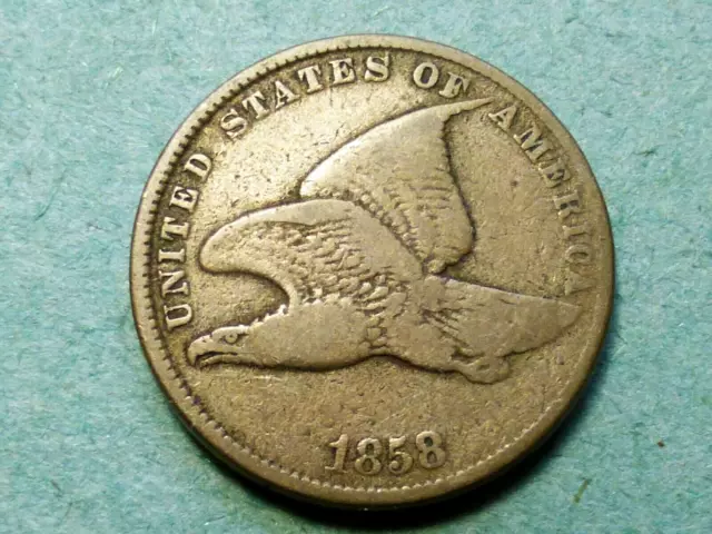 1858 Sl Flying Eagle Cent Fine