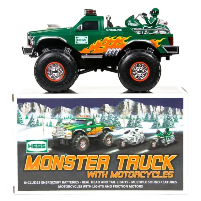 2007 Hess Monster Truck New In Box With Motorcycles