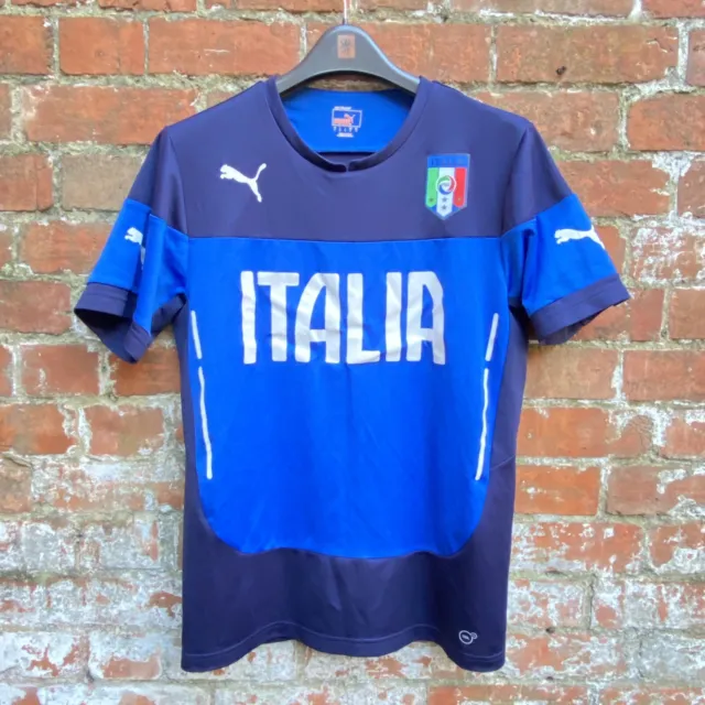 2014-2015 Italy Football Training Shirt Men’s Medium Puma Short Sleeve Italia