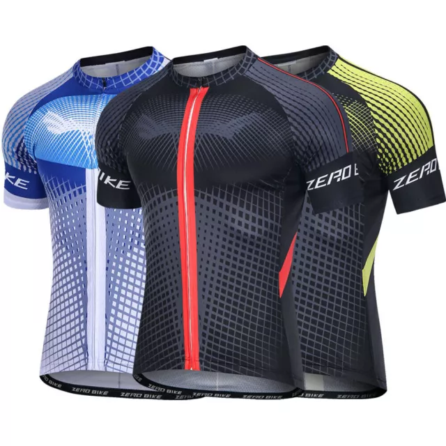 Atmungsaktiv Fahrradtrikot Herren Radfahren Radtrikot Kurzarm Cycling Jersey