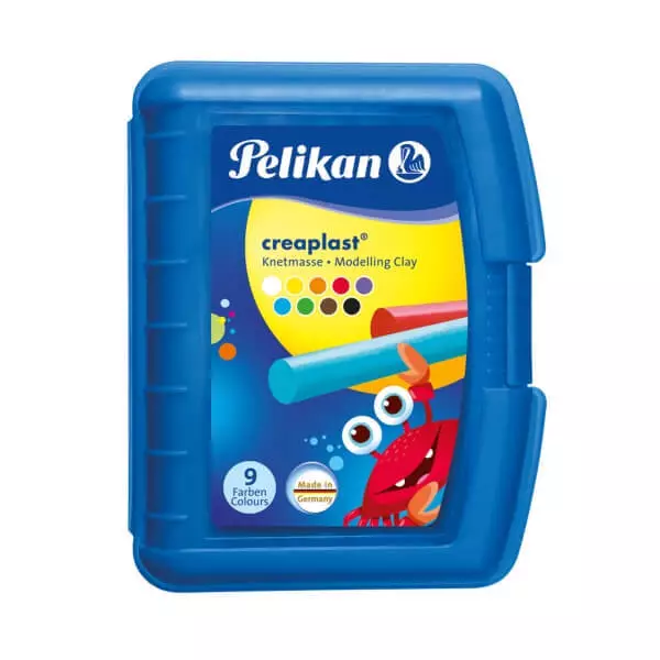 Pelikan Knetmasse Creaplast Kinderknete 198/9B blau, 9 Farben, 300g