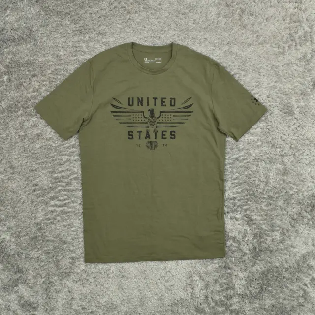 Under Armour Men's Adult Sz S Tee Shirt T Green United States Loose Heatgear Ath