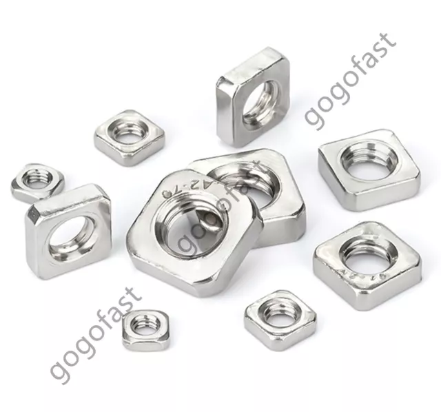 304 Stainless Steel Square Thin Nuts M3 M4 M5 M6 M8