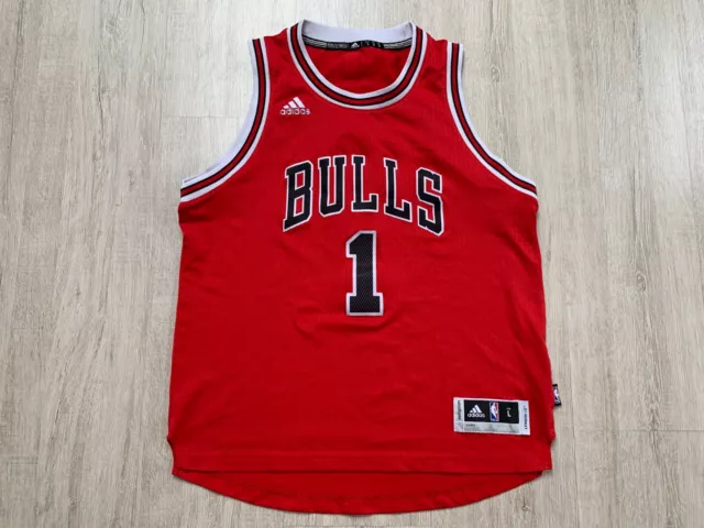 NBA Chicago Bulls Basketball Trikot Shirt Jersey Adidas Gr. für Kinder L #1 ROSE