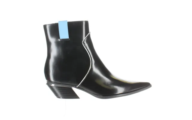 Calvin Klein Womens Nanuka Black Leather Ankle Boots Size 5 (1815907)