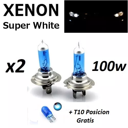 Bombillas H7 100W DC12V 5050K Halogenas luz blanca compatible con vehiculos H7