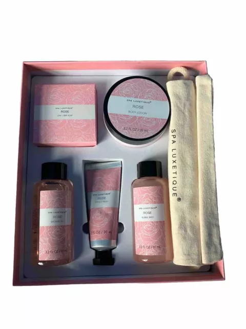 Spa Luxetique Rose Gift Set Bath for Gifts Set, Pamper Women, Pampering  6 pcs