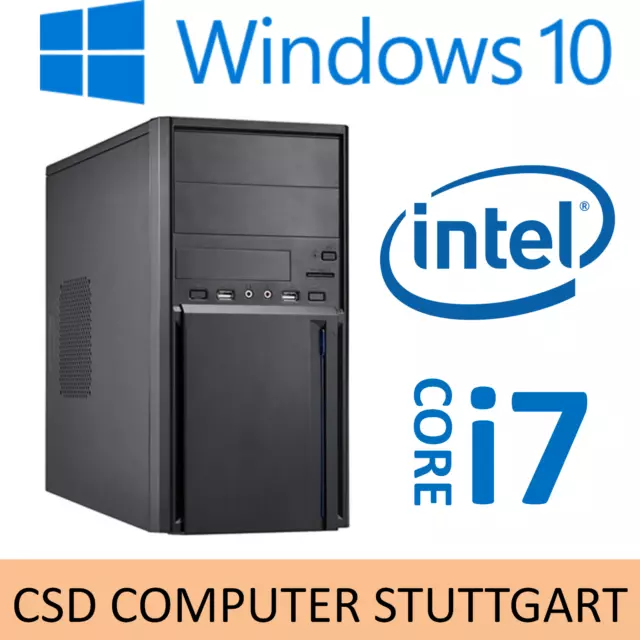 POWER KOMPLETT-PC INTEL CORE i7 11700 EIGHTCORE 8x4,9GHz- 16GB 480GB Windows 10