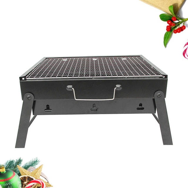 Holzkohlegrill Edelstahl-Grillrost Mini Faltbarer Grill Grill Einfacher