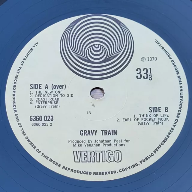 GRAVY TRAIN s/t 1970 UK 1st press Vertigo Swirl sparingly played super audio VG+