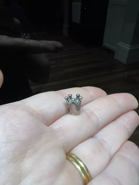 Chamilia Charm 925 Sterling Silver Crown Bead Retired