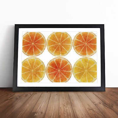 Orange Fruit Slices Framed Canvas Wall Art Painting Decor Poster Print Picture