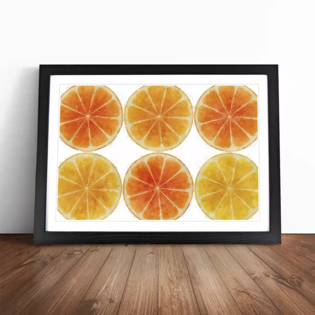 Orange Fruit Slices Wall Art Print Framed Canvas Picture Poster Decor