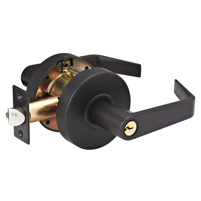 MASTER LOCK SLCHKE10B Lever Lockset,Mechanical,SLC Angled