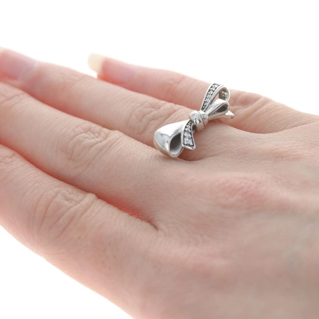 Sparkling Bow Ring Pandora Rings Au Grown Diamonds Purely Pandora