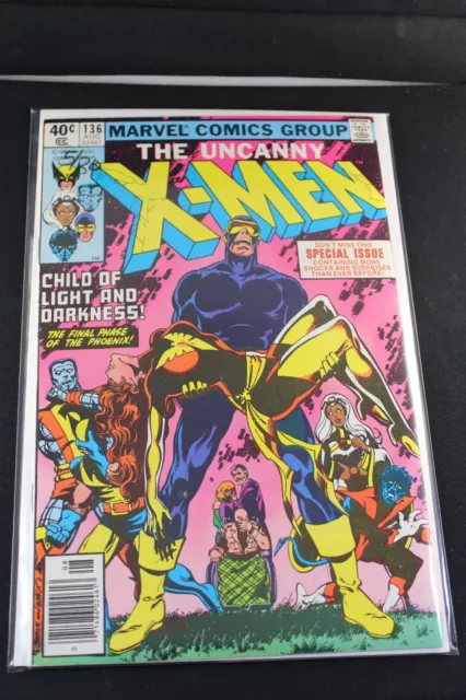 1963 Uncanny X-Men 136 1980 Dark Phoenix Saga Battle to Save Jean VF+ 8.5