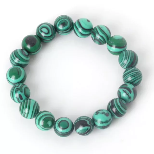 Bracelet Perles 6, 8 Ou 10 Mm Pierre Malachite