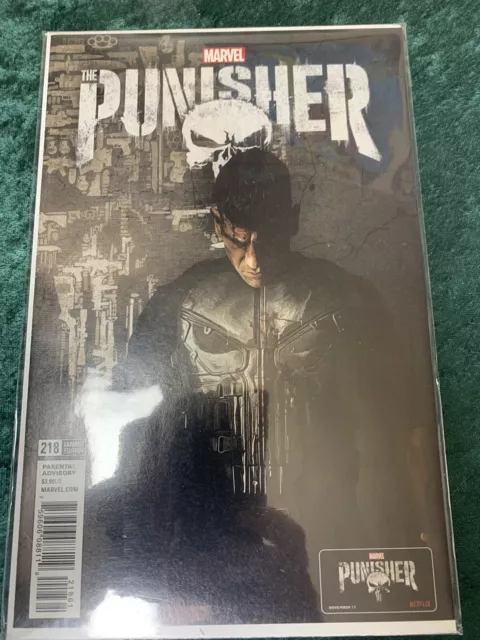 PUNISHER #218 Bernthal Netflix TV Variant cover 1st Frank Castle War Machine 💀