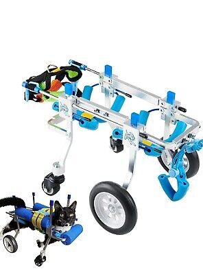 HobeyHove Adjustable 4-Wheel Dog Cart/Wheelchair, Animal Exercise Wheels