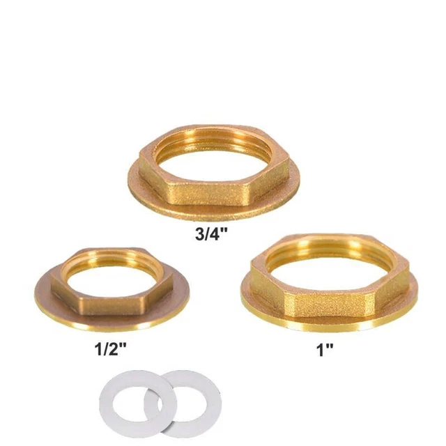 Lotto set dadi montaggio serbatoio ottone acquario - 1/2 3/4 1 dado rame