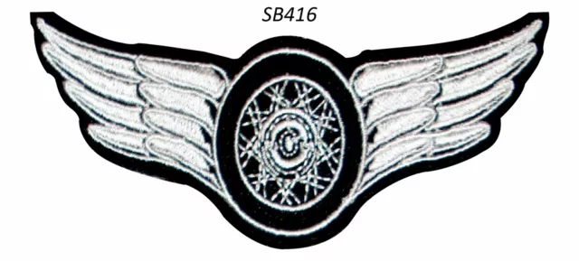 Flying Wheel Small Decorative Patch for Biker Vest or Jacket