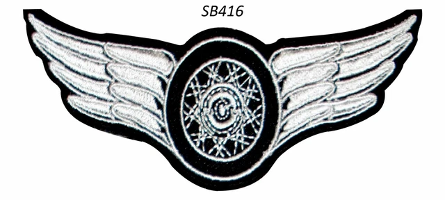 Flying Wheel Small Decorative Patch for Biker Vest or Jacket