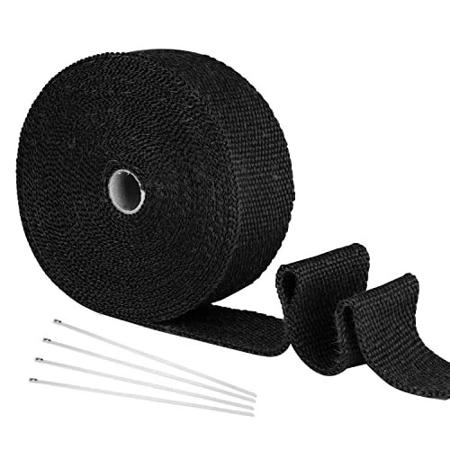 Yizhet 5m Bande Thermique Echappement Noire Ruban Isolant Echappement Moto av...