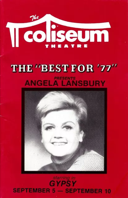 Angela Lansbury "GYPSY" Stephen Sondheim / Jule Styne 1977 Latham, New York