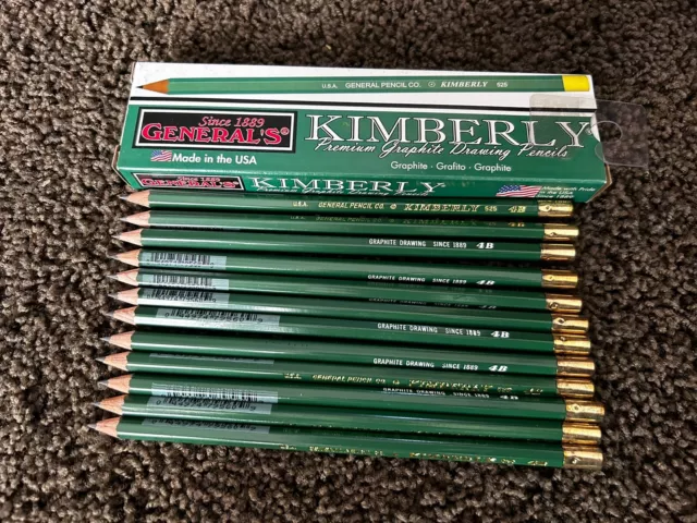 Kimberly 525 4B Graphite Pencils Box Of 12 NOS New One Dozen Drawing General’s