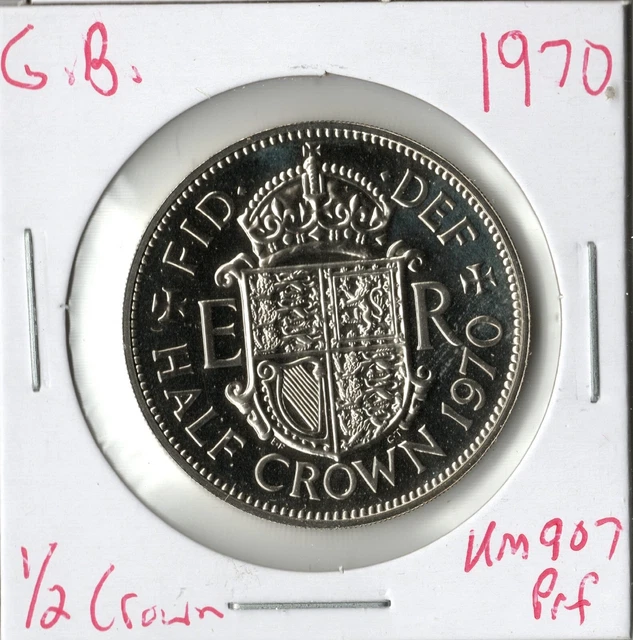 Coin Great Britain 1/2 Crown 1970 KM907, proof