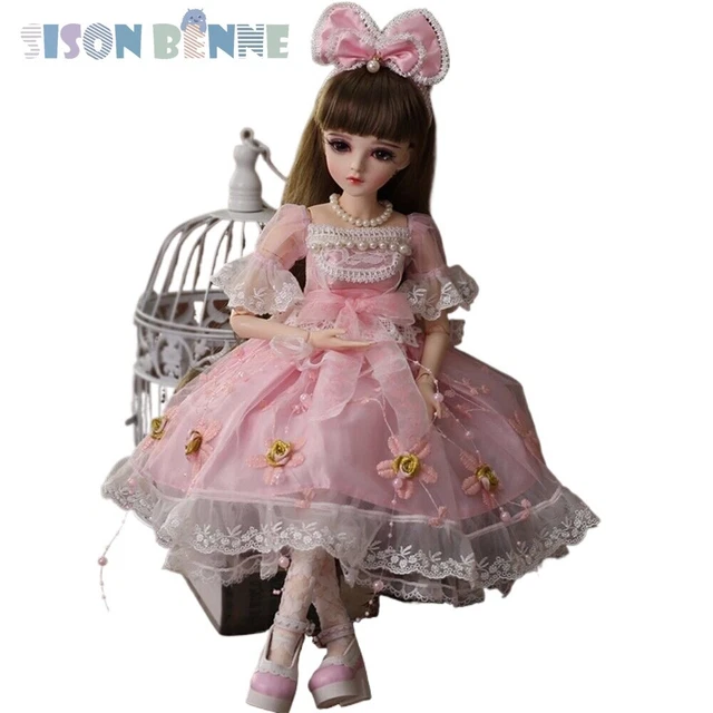 Ensemble poupée BJD 1/3 boule articulée fille 60 cm + maquillage peint main + yeux bleus + chapeau | eBay