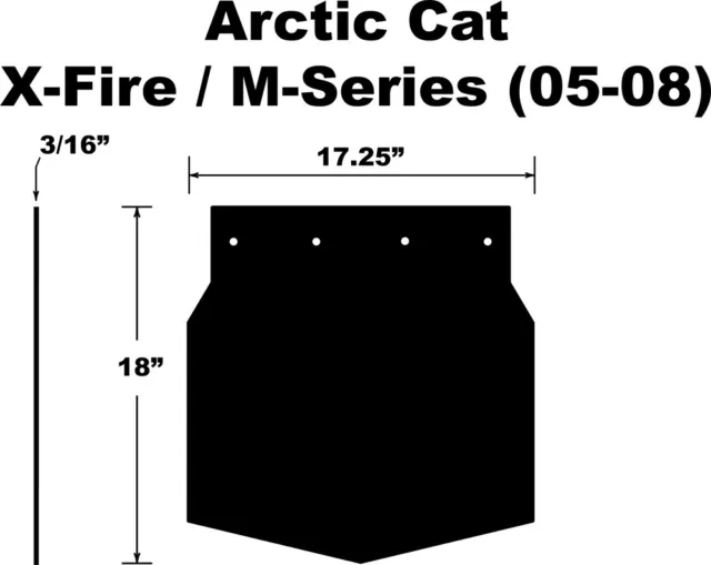 Proven Design Products Snow Flap for 2005-2008 Arctic Cat Crossfire XF and M