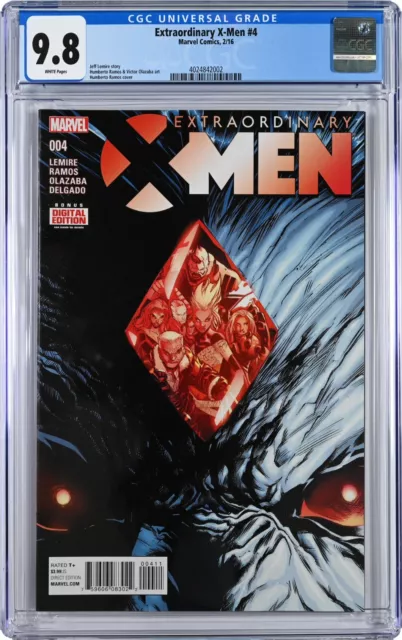 Extraordinary X-Men #4 CGC 9.8 (Feb 2016, Marvel) Humberto Ramos, Jeff Lemire