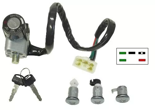 Ignition Switch Lock Set Fits Honda SJ50 Bali 93-99 5 Wires