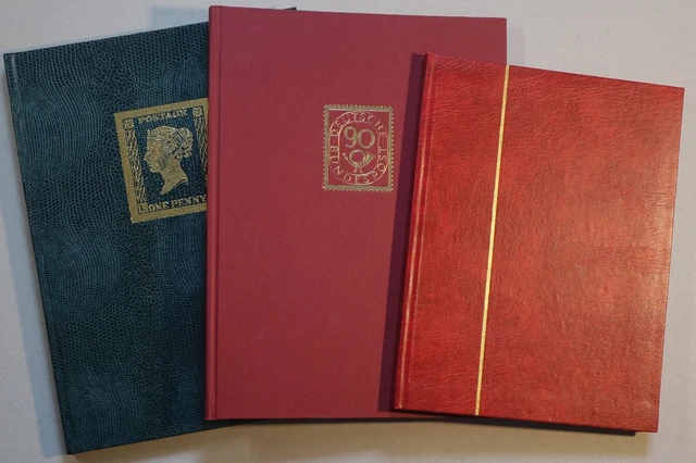 3 leere Briefmarkenalben, wohl alle nie benutzt (103)