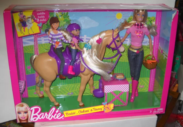 #7314 NRFB Mattel Barbie, Chelsie & Tawny Horse Gifset