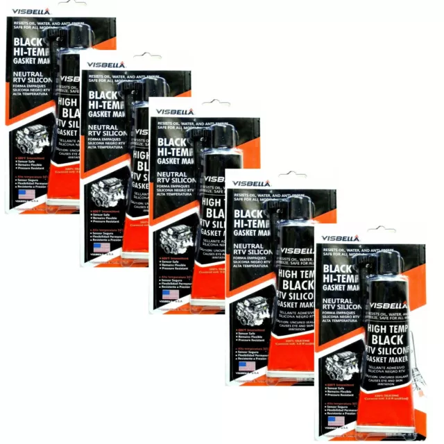 Joint Porte de Four Excellent Adhésif Haut Temp Silicone Noir Colle Mastic 5 Lot